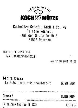 sres Hffner Kochmtze Restaurant